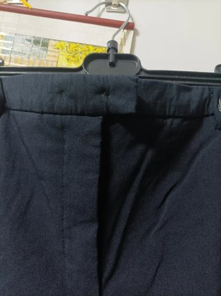 Pantalón elástico poliéster mujer azul marino