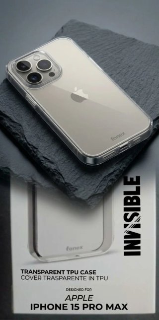 Cover trasparente invisible iPhone 15 Pro Max