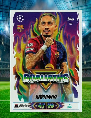 Raphinha Goaliaths Topps Match Attax Champions 133