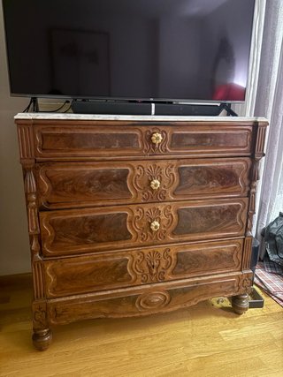 Cómoda de Madera con Encimera de Mármol