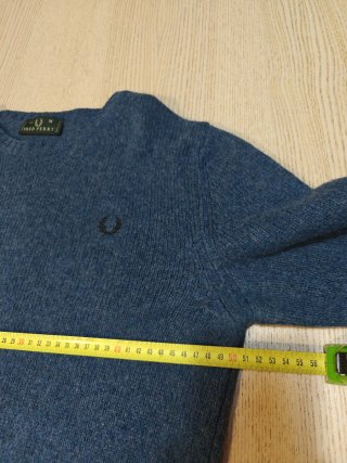 Jersey Fred Perry Azul 100% Lana - Talla M