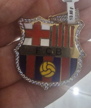 Colgante FCB / BARÇA / BARCELONA ORO 18 KT