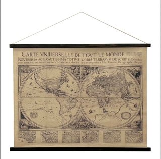 Réplica Lienzo Mapa Mundi Antiguo Enrollable