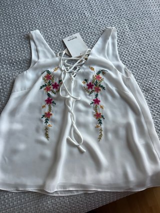 Blusa Stradivarius Blanca Talla S NUEVA