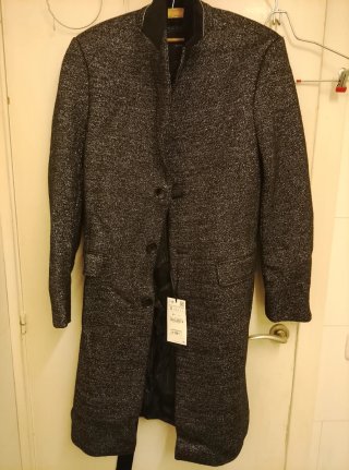 Abrigo Zara Hombre Negro Talla S