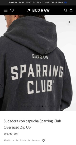 Sudadera Boxraw Sparring Club Talla M Nueva colecc