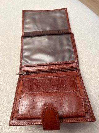 Cartera de mano de cuero genuino