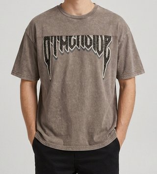 T-shirt Bershka Oversize "Other Side" Y2K