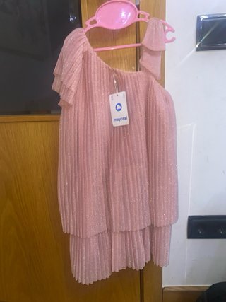 Vestido Mayoral Rosa Plisado SIN ESTRENAR