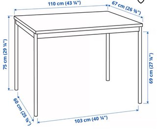Mesa comedor/cocina negra