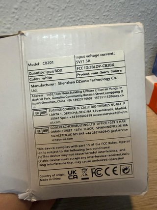 Cámara Vigilancia WiFi DZinno CB201 8MP