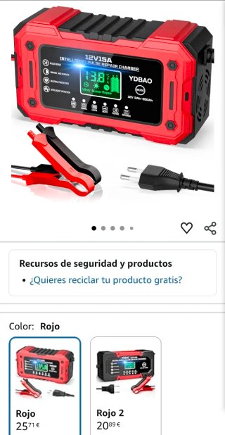Cargador Batería Coche YDBAO 12V 10A