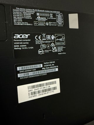 PC All in One Acer 23.8 pulgadas