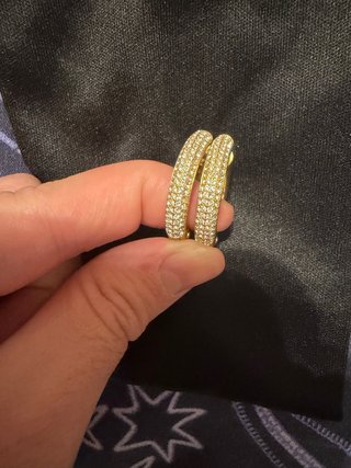 Pendientes Aro Swarovski Dorados