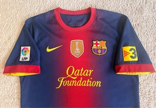 FCB 12/13 Talla M. MESSI ORIGINAL BALON BOTA ORO