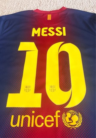 FCB 12/13 Talla M. MESSI ORIGINAL BALON BOTA ORO
