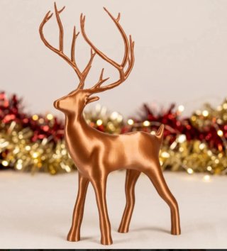 Figura Ciervo Bronce Navidad