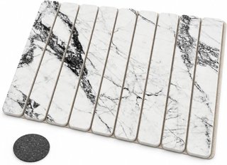 Alfombra diatomita plegable Fyror blanco mármol