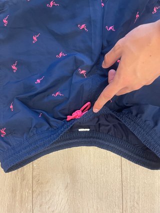 Bañador Azul con Estampado de Flamencos