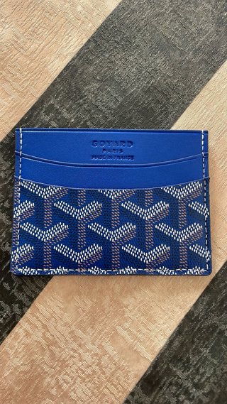 Cartera Goyard azul y multicolor