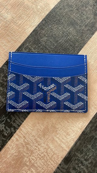 Cartera Goyard azul y multicolor
