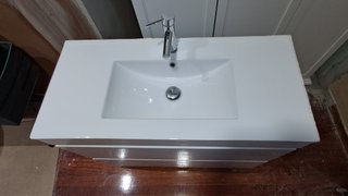 Mueble de baño con lavabo 100x46 cm y espejo