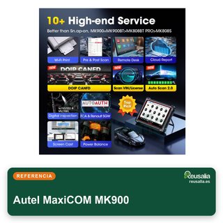 CON TARA - Autel MaxiCOM MK900 escáner diagnóstico coche