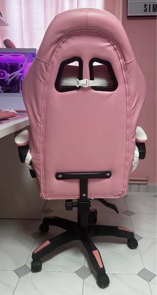 Silla Gamer Rosa y Blanco