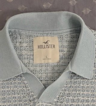 Polo de punto Hollister azul