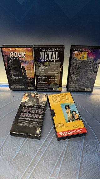 Lote 5 vhs de rock/metal, observa las fotos