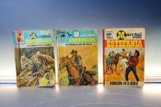 Novela pulp, oeste de M. L. Estefanía. Bruguera, años 70 y 80.