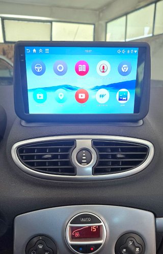 Rádio Renault Clio 3 Android com GPS + Carplay