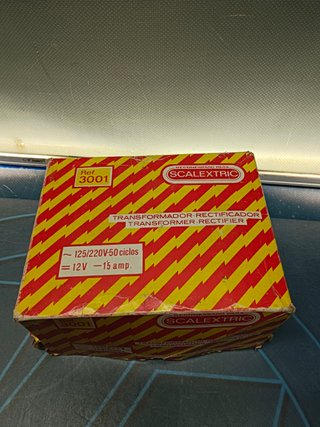 transformador rectificador Scalextric Exin con caja Ref 3001