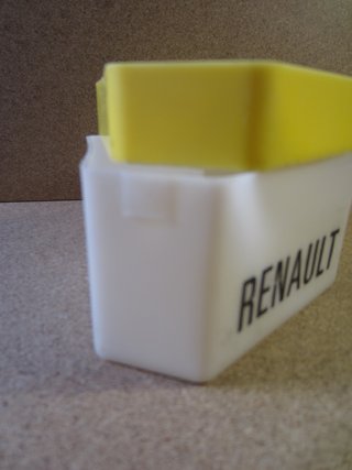 Antigua Caja Luces Coche Renault Blanca Amarilla