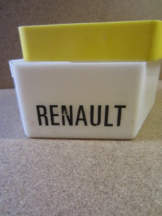 Antigua Caja Luces Coche Renault Blanca Amarilla
