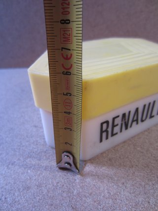 Antigua Caja Luces Coche Renault Blanca Amarilla