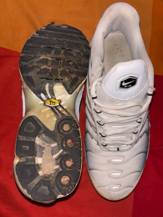 Zapatilla nike tn blancas y grises