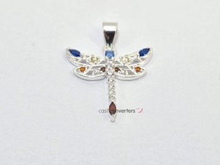 colgante plata 925mm con piedra con circonita