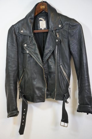 Chaqueta Biker de Piel Zara TRF