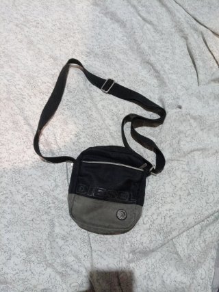 Borsa a spalla Diesel nera e grigia nuova