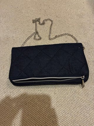 Bolso Vaquero Acolchado con Cadena