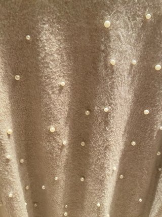 Jersey Stradivarius perlas beige Talla M