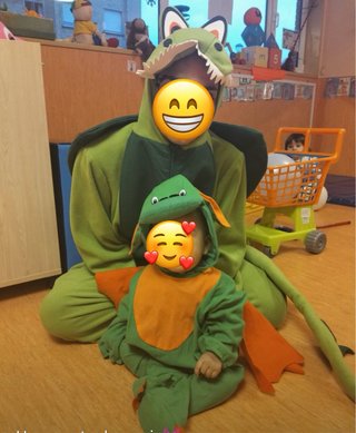 Disfraz dragón bebé 6-9 meses
