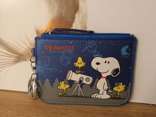 Monedero Tarjetero Snoopy Peanuts Azul
