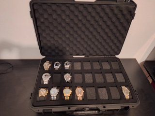Maletín para 24 relojes negro