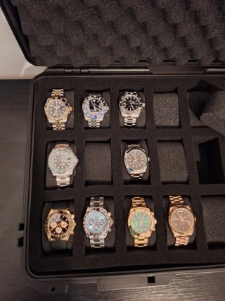 Maletín para 24 relojes negro