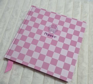 Planner/organizzatore/diario rosa a scacchi