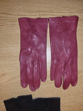 Guantes de Piel Burdeos El Corte Inglés