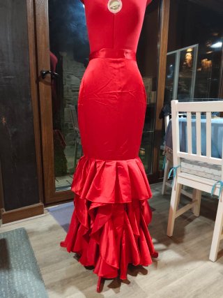 Falda Flamenca Espectacular Talla S