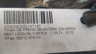 PINZA DE FRENO DELANTERA IZQUIERDA SEAT LEON (KL1) STYLE